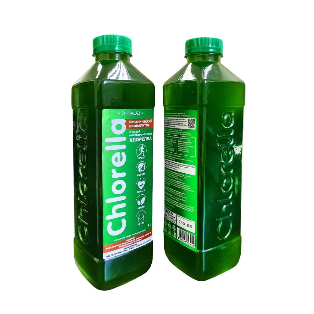 CHIKALAB Хлорелла напиток органический, 1000 мл
