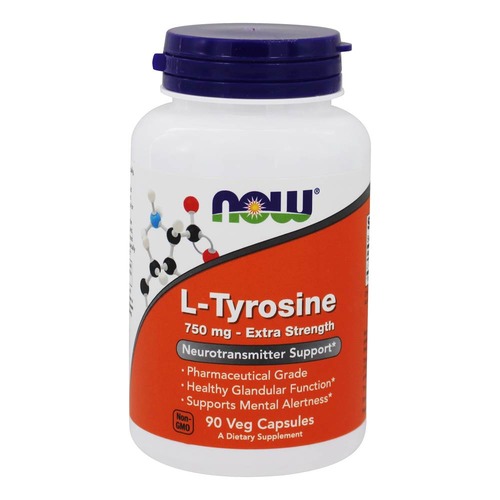 Now Foods L-Тирозин 750 мг, 90 капсул