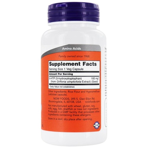 Now Foods 5-HTP 100 мг, 60 капсул