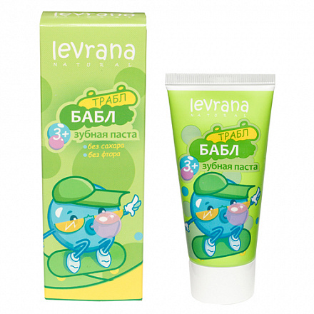 Levrana Детская зубная паста со вкусом Бабл Гам 3+ лет, 50 мл