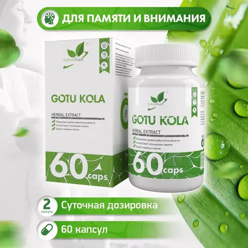 NaturalSupp Готу Кола 500 мг, 60 капсул
