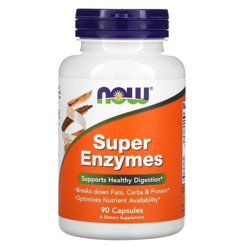Now Foods Энзимы Пищеварительные ферменты, Super Enzymes, 90 капсул