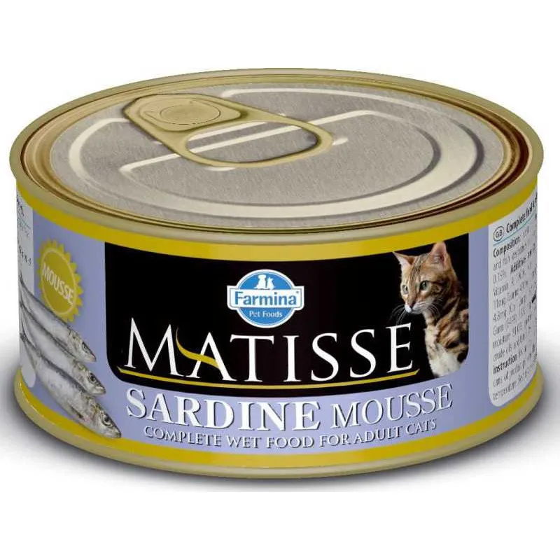Farmina, Matisse, Беззерновые консервы для кошек всех пород, Мусс с сардинами, 85 г