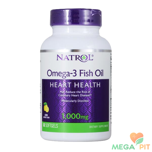 Natrol Омега-3 со вкусом Лимона 1000 мг, 60 капсул
