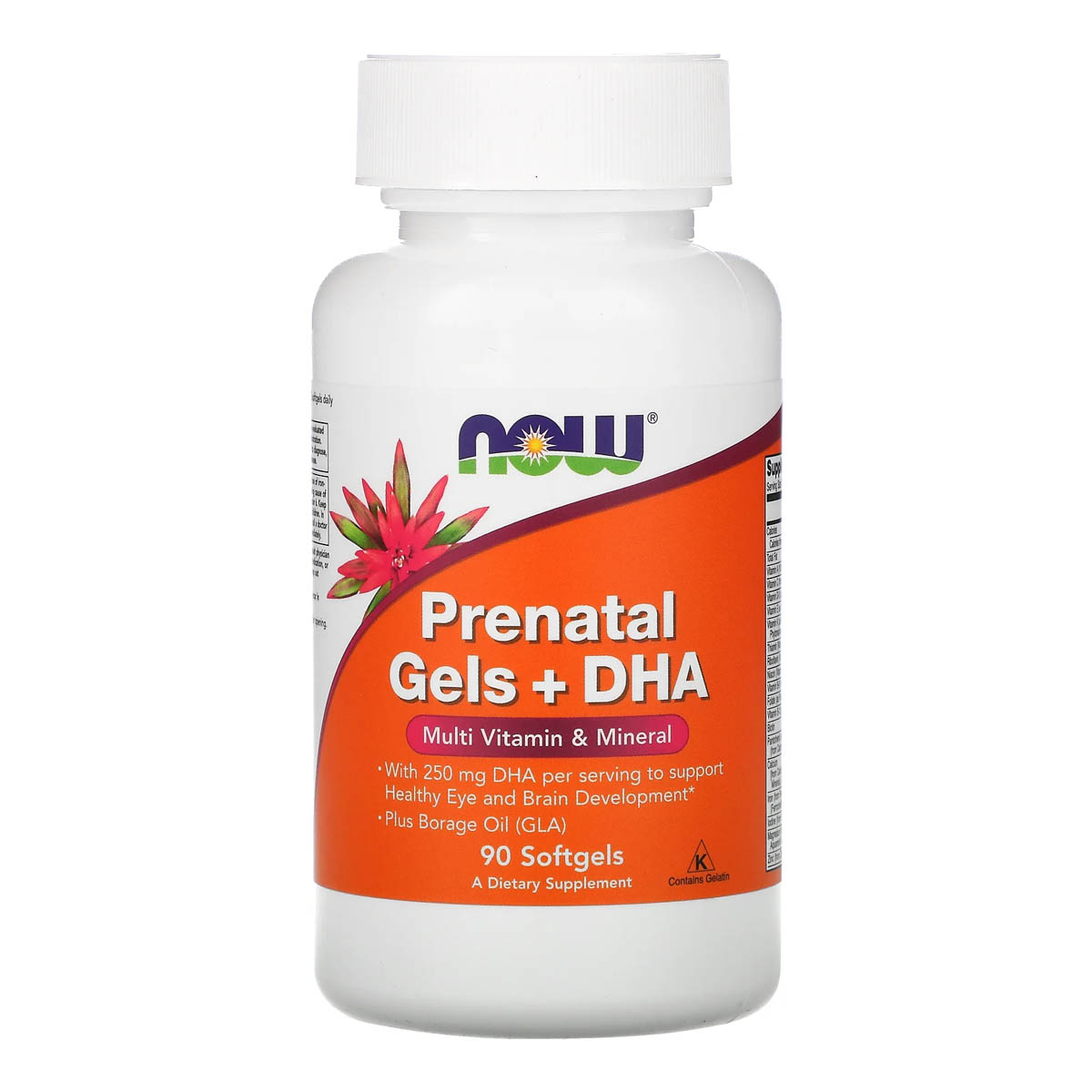 Now Foods Prenatal Gels + DHA, Витамины для Беременных + DHA 90 капсул