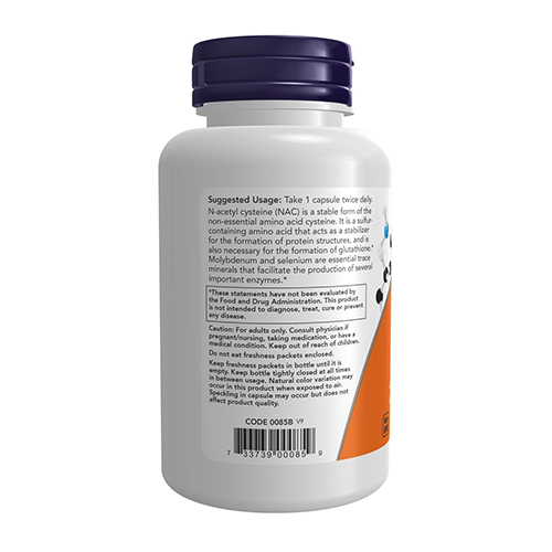 Now Foods N-Ацетилцистеин, NAC 600 мг, 100 капсул