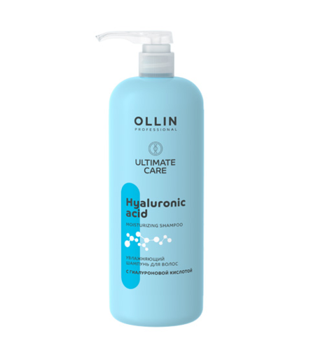OLLIN Professional Ultimate Care Увлажняющий шампунь для волос с гиалуроновой кислотой, 1000 мл