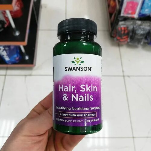 Swanson Витамины для волос, ногтей и кожи, Skin Hair Nails 60 таблеток