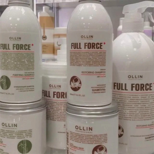OLLIN Professional Full Force Интенсивный восстанавливающий шампунь с маслом кокоса, 300 мл