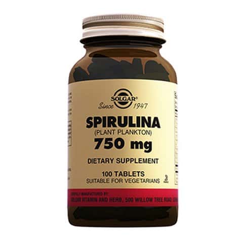Solgar Спирулина 750 мг 100 таблеток
