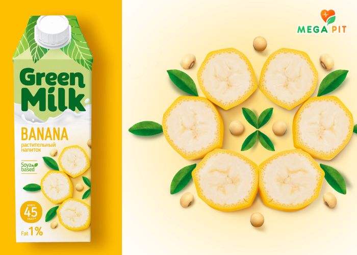 Банановое молоко на соевой основе → Green Milk Professional ᐈ Купить в Казахстане | Алматы | Астана | Караганда | Megapit.kz