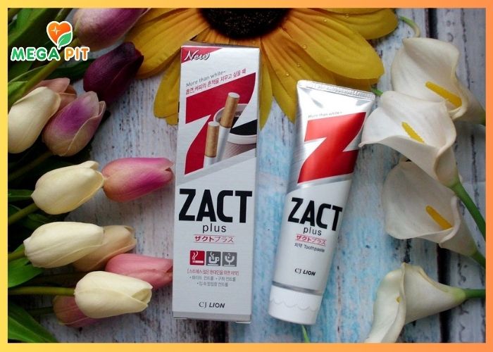 Зубная паста ОТБЕЛИВАЮЩАЯ удаляет налёт от сигарет и кофе, Zact Plus  → CJ LION  ᐈ Купить в Казахстане | Алматы | Астана | Караганда | Megapit.kz