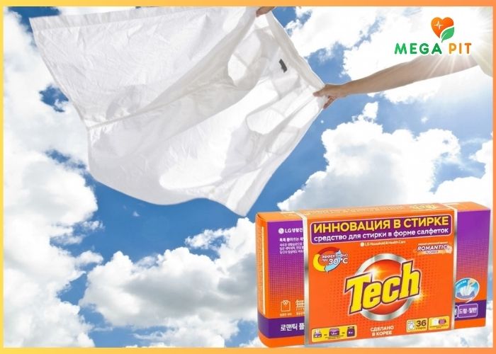 Средство для Стирки Белья в Листах, Laundry Sheet Romantic Flower →Tech   ᐈ Купить в Казахстане | Алматы | Астана | Караганда | Megapit.kz
