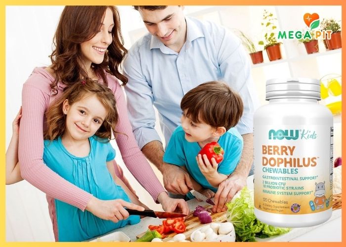 Пробиотики для детей, BerryDophilus 2 млрд, 60 жевательных таблеток → Now Foods  ᐈ Купить в Казахстане | Алматы | Астана | Караганда | Megapit.kz