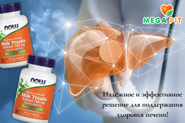 Силимарин, Milk Thistle 750 мг→ Now Foods ᐈ Купить в Казахстане | Алматы | Астана | Караганда | Megapit.kz