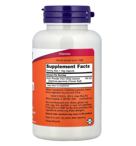 Now Foods Рутин 450 мг, 100 капсул