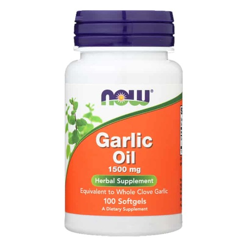 Now Foods Garlic Oil, Чесночное масло 1500 mg 100 капсул