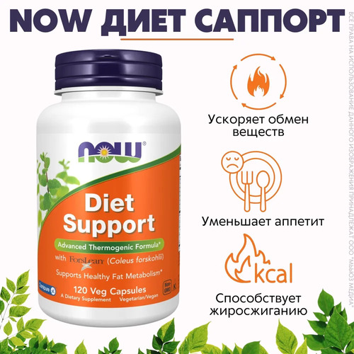 Now Foods Diet Support, Для быстрого похудения, 120 caps.