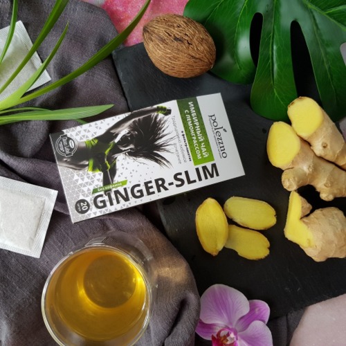 Polezzno Имбирный чай с лемонграссом, ginger slim 40 гр