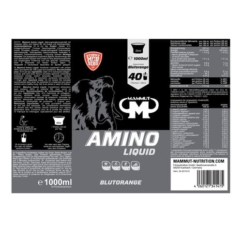 Mammut Nutrition Жидкие Аминокислоты, Amino Liquid 1000 мл