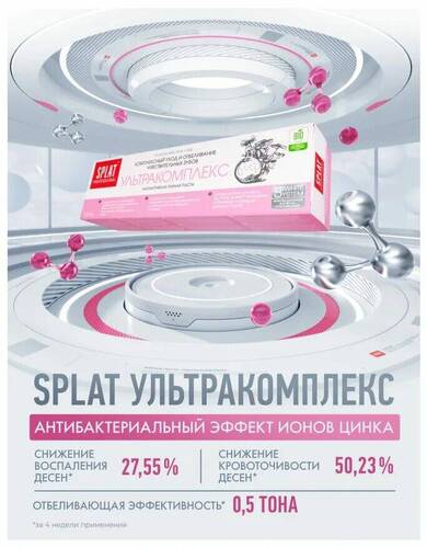 SPLAT Professional, Биоактивная зубная паста УЛЬТРАКОМПЛЕКС, 100 мл