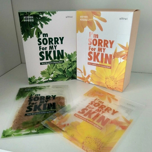 I`M SORRY FOR MY SKIN Набор тканевых масок д/л с полынью/успокаивающие, REAL MUGWORT CALMING, 10 шт