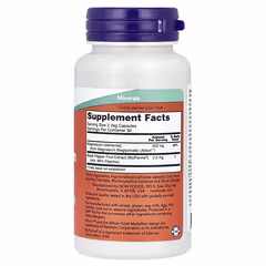 Now Foods Магний Глицинат с биоперином, 60 вег капсул