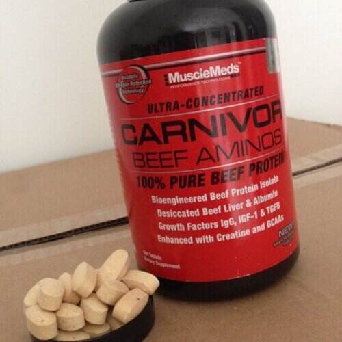Muscle Meds Carnivor Говяжье аминокислоты, Beef Amino, 300 таблеток