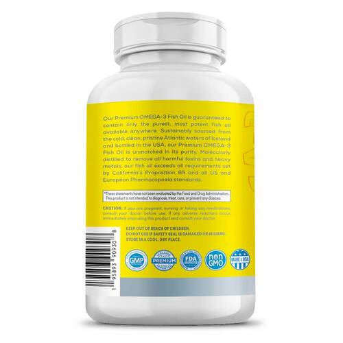 Proper Vit Omega 3, Рыбий жир 2000 мг с лимоном, ЭПК 800 мг, ДКГ 600 мг, 120 капсул  