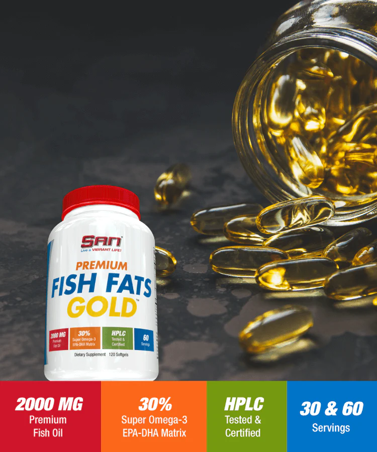 SAN Омега 3 Premium Fish Fats Gold 120 капсул