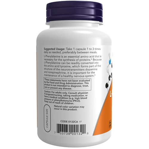 Now Foods L-Фенилаланин 500 мг, 120 капсул