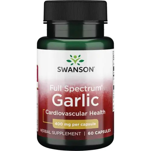 Swanson Garlic, Чеснок 400 mg, 60 капсул