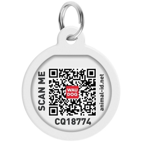 WAUDOG, Адресник Smart ID c QR-паспортом, Металл, Рисунок 