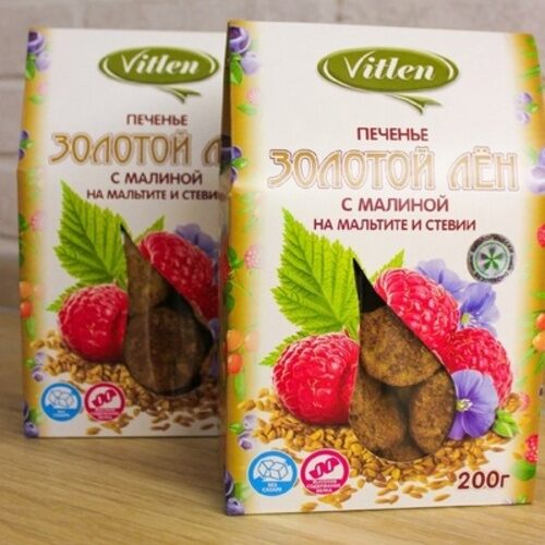 Печенье с гречневой мукой на мальтите и стевии, VITLEN 200г Г Клин