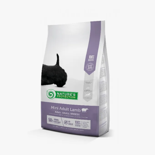 Nature's Protection, Mini Adult Lamb, Small Breed, Сухой Корм для Собак Малых Пород (Ягнёнок), 2 кг