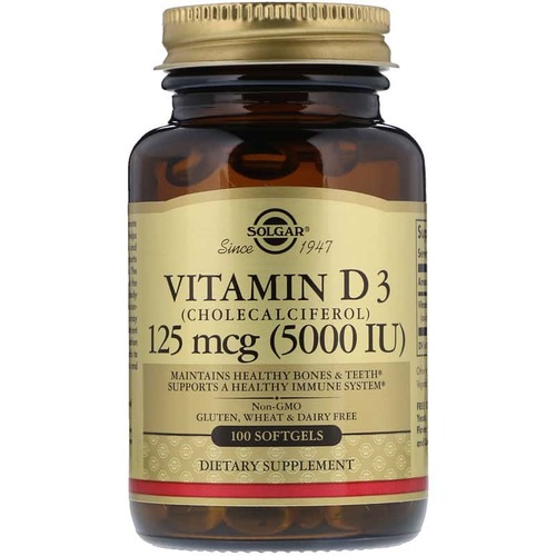 Solgar Витамин Д-3 5000 ЕД, 100 капсул