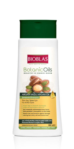 BIOBLAS Botanic oils argan oil, шампунь с аргановым маслом для всех типов волос 360 мл