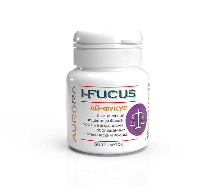 AURORA, Ай-Фукус Йод Веган, i-Fucus 150 мкг, 60 драже 