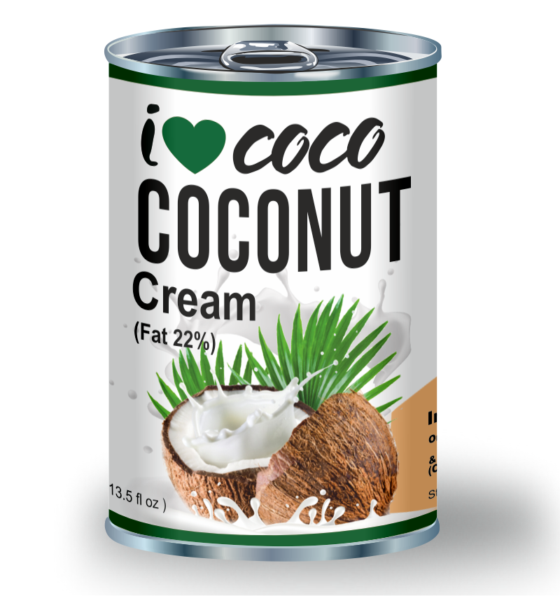 I LOVE COCO Кокосовые сливки 22%, 400 мл.ж/б