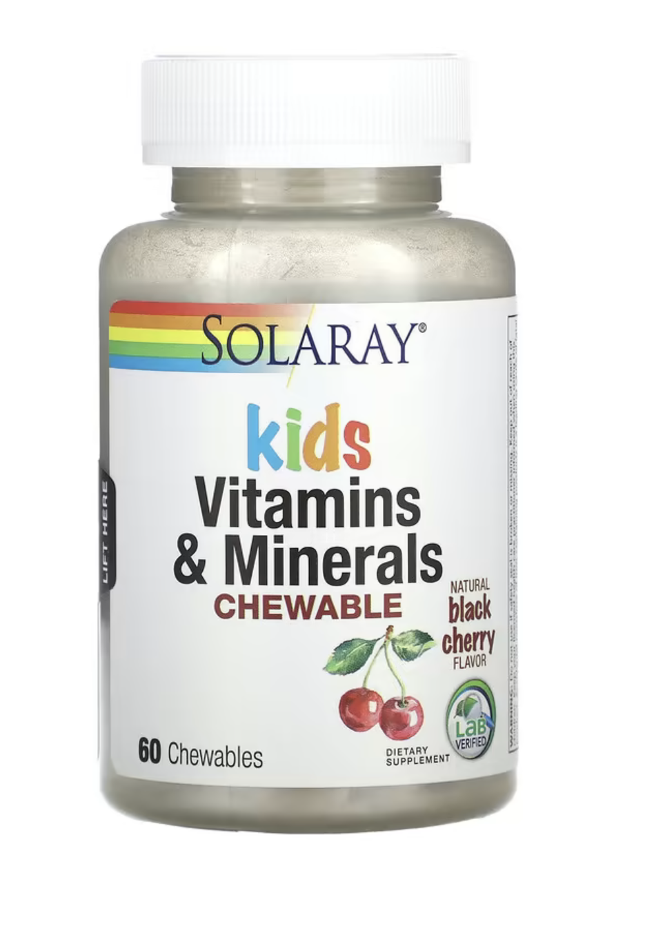 Solaray Витамины и Минералы для Детей, Kids' Vitamins & Minerals со вкусом ягод, 60 жев/таб в Казахстане