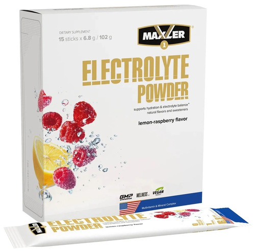 Maxler Электролиты, Electrolyte Powder 15 стиков, 6.8 гр