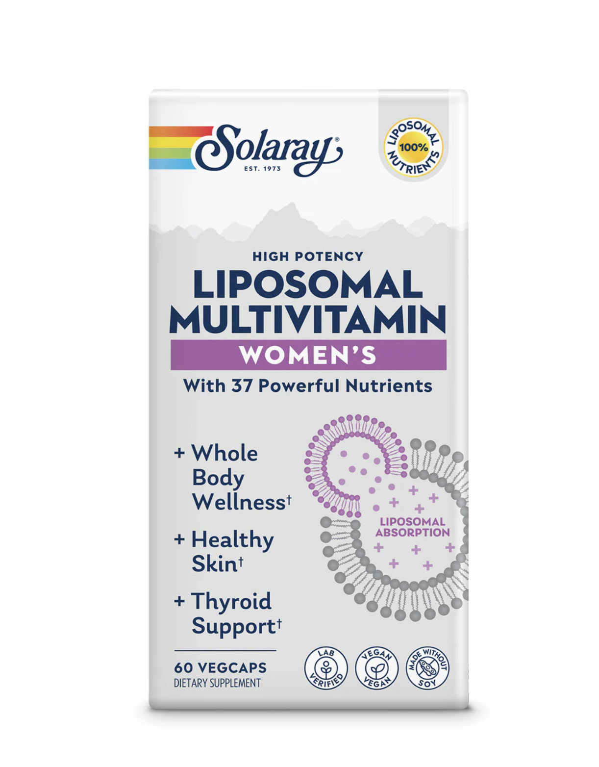 Solaray Липосомальные Мультивитамины для Женщин, Women's Liposomal Multivitamin, 60 вег. капсул