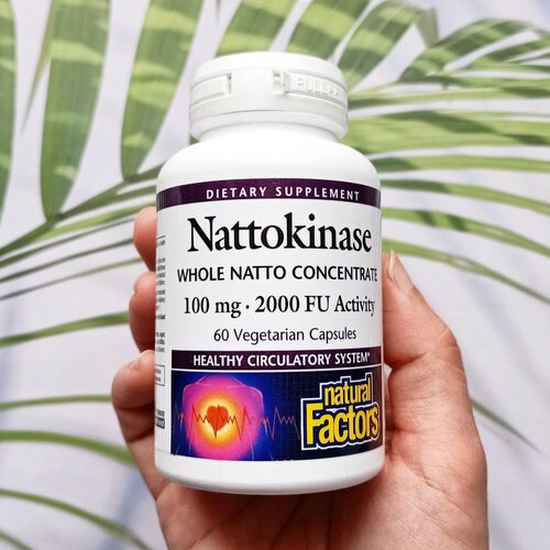 Natural Factors Наттокиназа 100 мг, 60 вегетарианских капсул