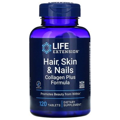 Life Extension Формула с коллагеном для волос, кожи и ногтей 120 таблеток