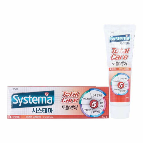 CJ LION, Зубная паста КОМПЛЕКСНЫЙ УХОД, Systema Total Care 120 гр вкус апельсин 