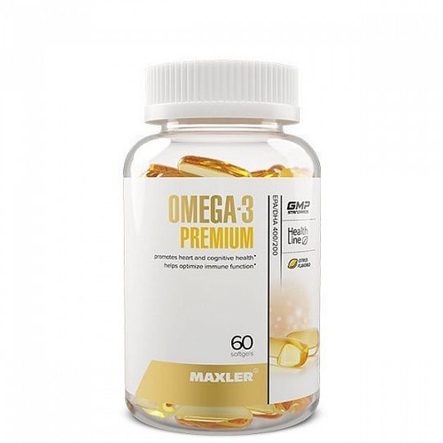 Maxler Омега-3, Premium 650 мг, 60 капсул