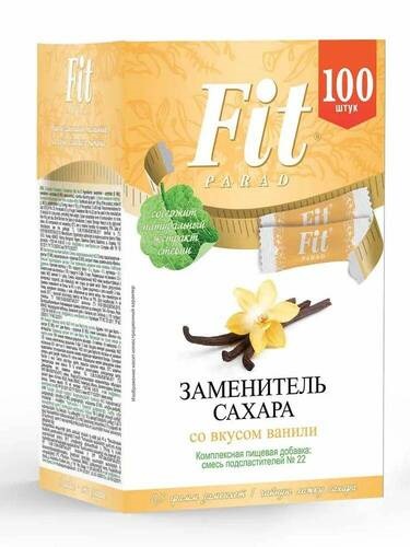 Fit Parad Заменитель сахара со вкусом ванили №22, 100 шт