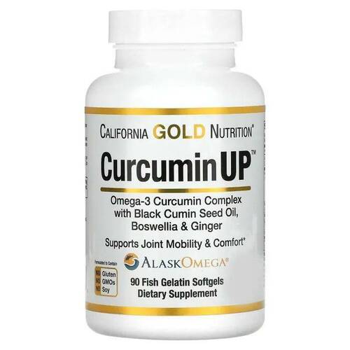 California Gold Nutrition Куркумин UP + Омега 3, 90 капсул