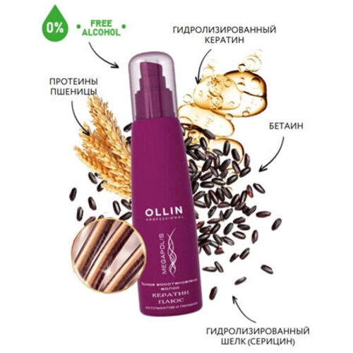 OLLIN Professional Megapolis Кератин плюс, 125 мл