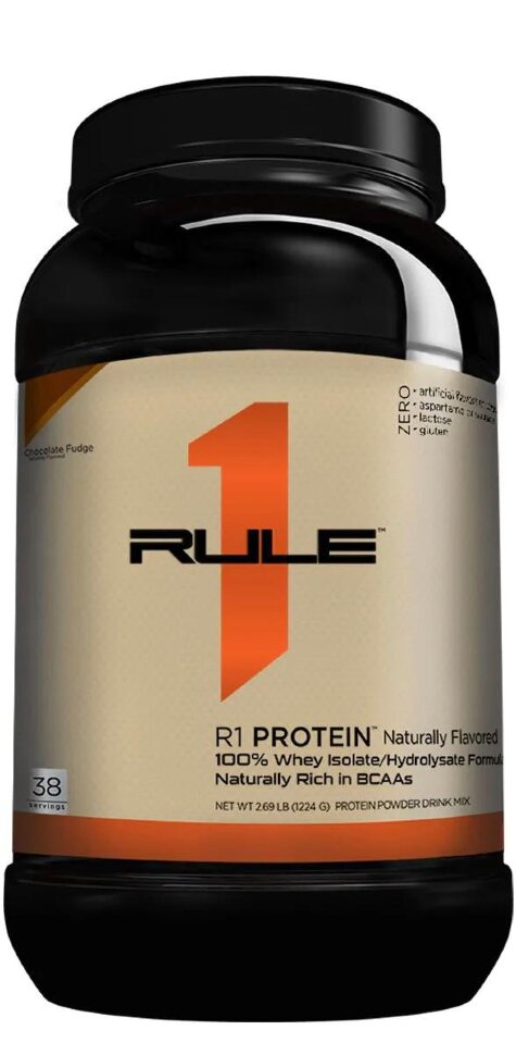 RULE1, Протеин, без лактозы и сахара, Protein Natural 2240 гр,  (5 lbs.)	